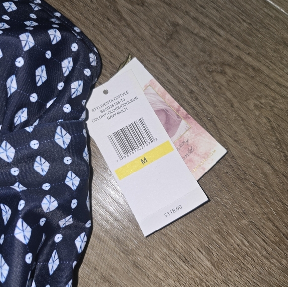 Jessica Simpson Navy and White One Piece Swimsuit - Picture 12 of 13